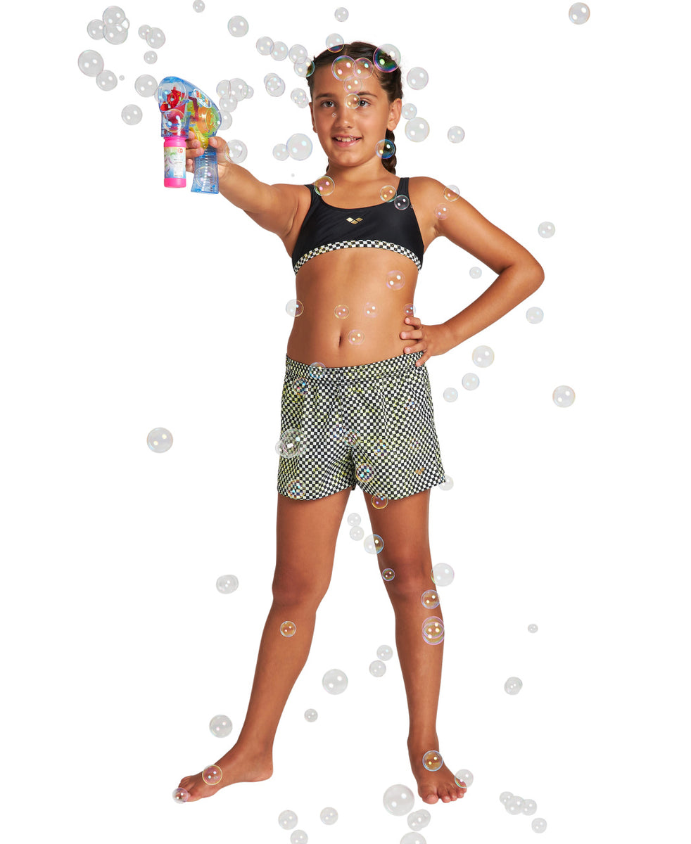 Arena Girl's Allover Short Junior - Black-Multi – Arena Water Instinct NZ