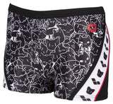 Arena Boys' Kitties Swim Shorts  - Black-White