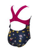 Space Cats Kids Girl One Piece - Navy-Freak Rose