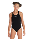 Arena Performance Girls' Solid Team Swim Pro Swimsuit - Black-White