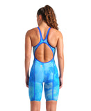 arena Tie-Dye Collection Women's Open-Back Powerskin Carbon Glide Kneeskin Cobalt