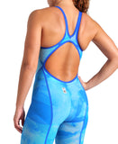 arena Tie-Dye Collection Women's Open-Back Powerskin Carbon Glide Kneeskin Cobalt