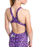 Arena Girl's Racing Suit Powerskin ST Next OB LE Leopard Violet