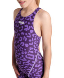 Arena Girl's Racing Suit Powerskin ST Next OB LE Leopard Violet