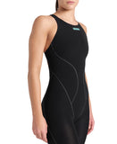 arena Womens Powerskin Impulso Kneeskin OB Swim Racing  - Black Teal