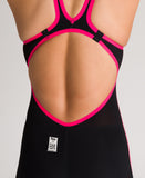 W Open-Back arena Powerskin R-EVO+ Full-Body Open Water Suit Black-Fluo Yellow