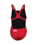 Dive NZ Girls Solid Team Swim Tech Swimsuit