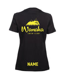 Wanaka Women's Panel T-Shirt - Black