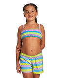 Arena Girl's Allover Short Junior - Lilac Multi