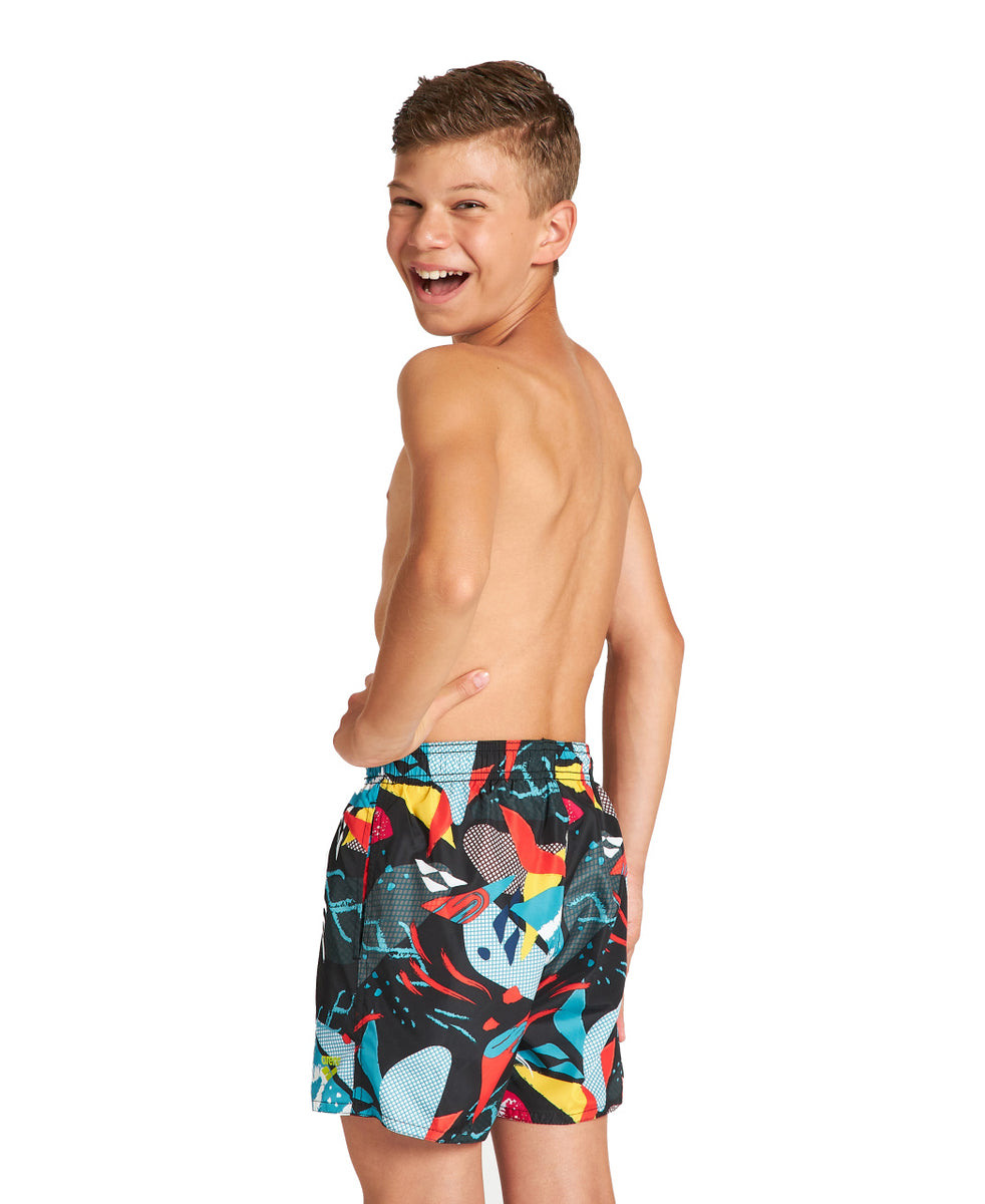 Arena Boy's Fundamentals Allover Junior Boxer - Black Multi – Arena ...